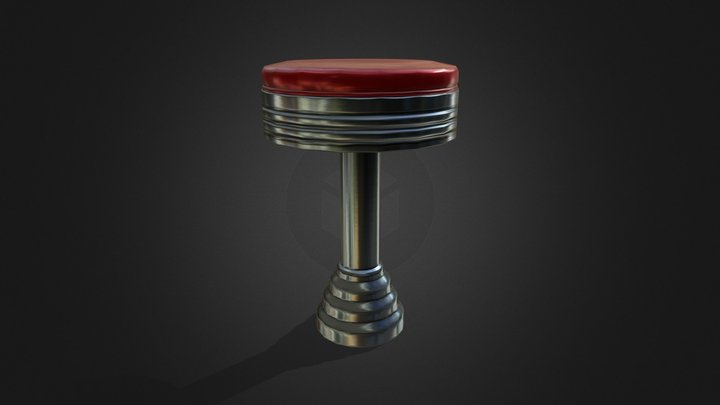 StoolBarLow 3D Model