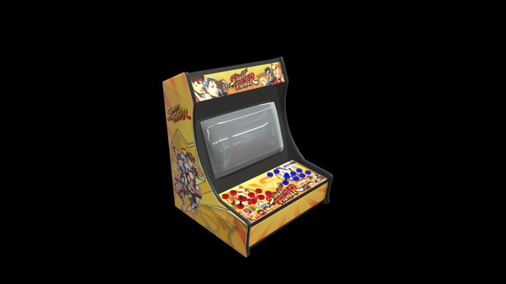 Retro Bar Top Arcade Game 3D Model