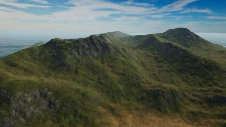 Sustainable Ether Island Landscape 3D Model