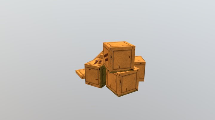 Shrek's Wooden Crates 3D Model