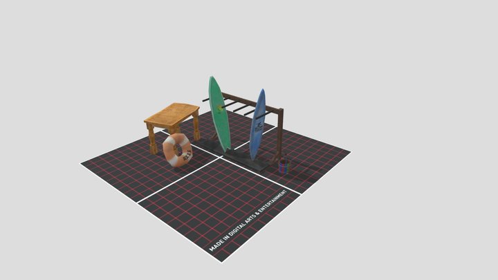 DAE 5 Finished props - by the ocean 3D Model