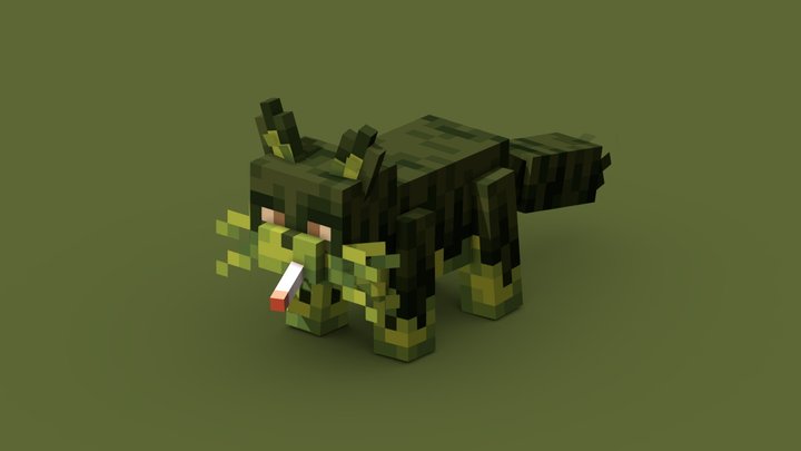 Green Cat 3D Model