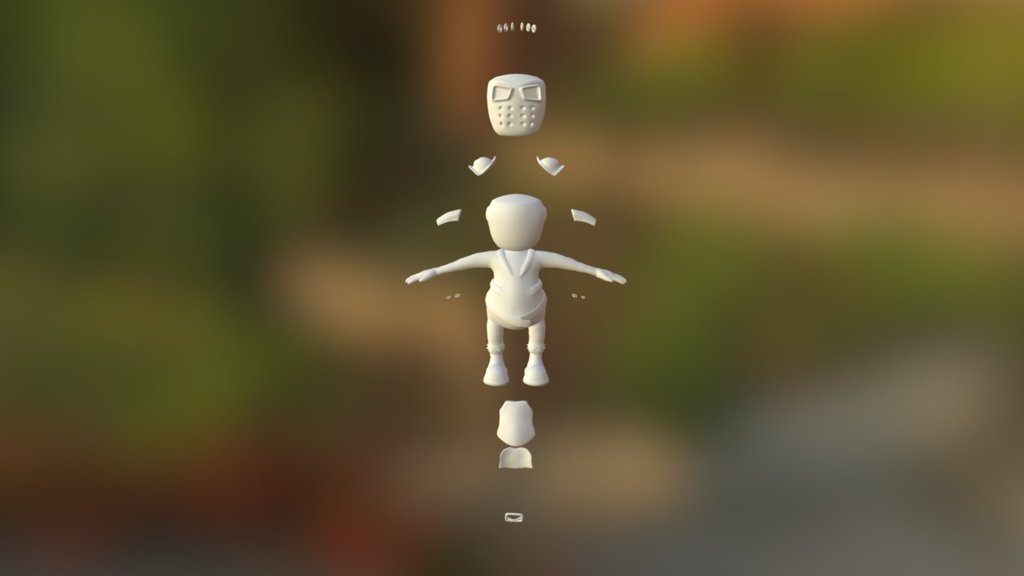 TINY KNIGHT LOW POLY UV