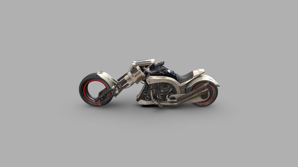 Moto in cyberpunk style