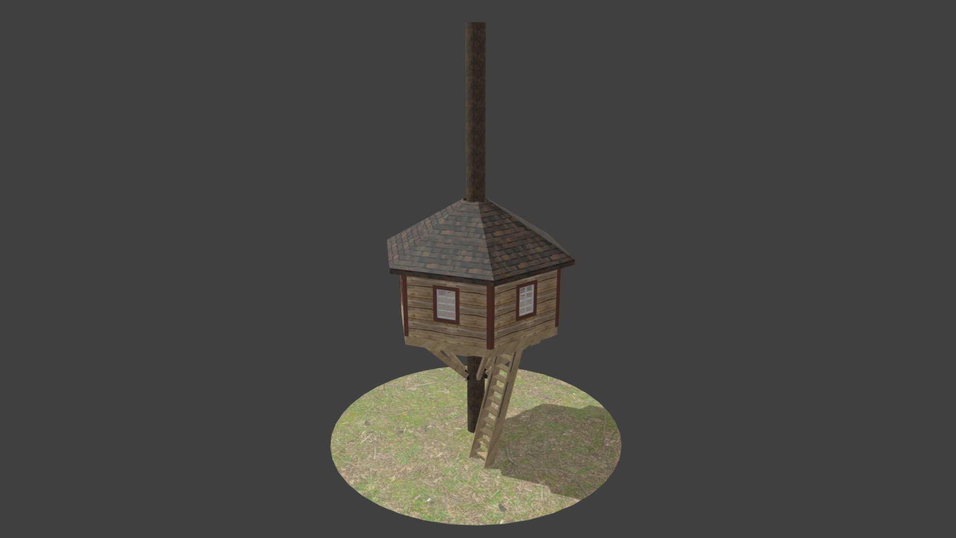 HEXAGON TREEHOUSE — Sketchfab embed 3D viewer