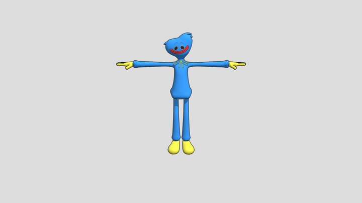 Cartoon huggy 3D Model