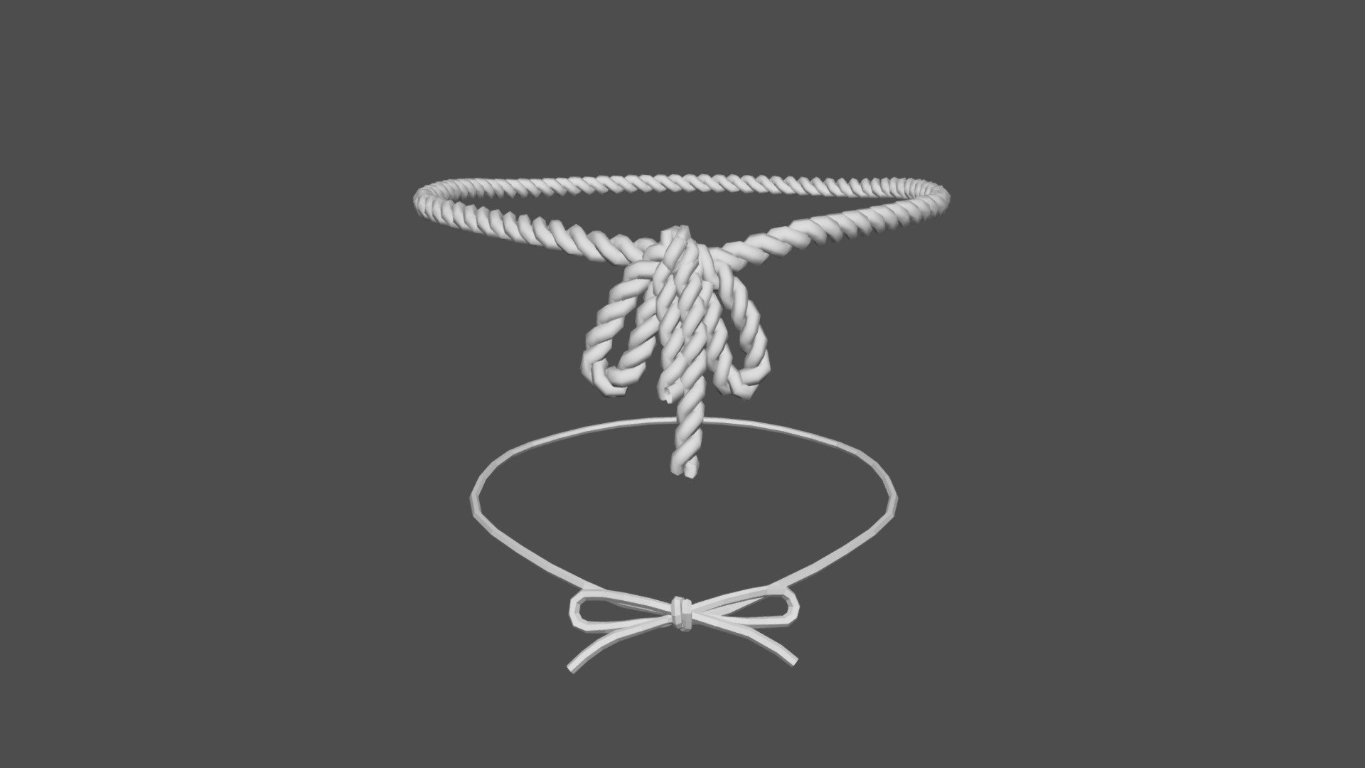 Bow knot, rope knot (tie) Download Free 3D model by buzzkirill
