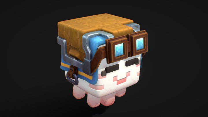 Happy Ghast Minecraft Fanart 3D Model