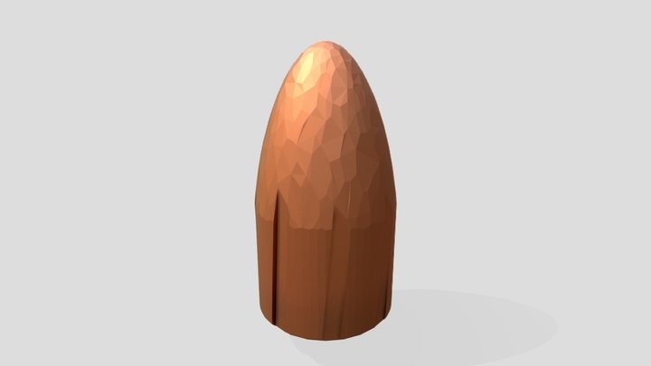 9mm Bullet - Rifled 3D Model