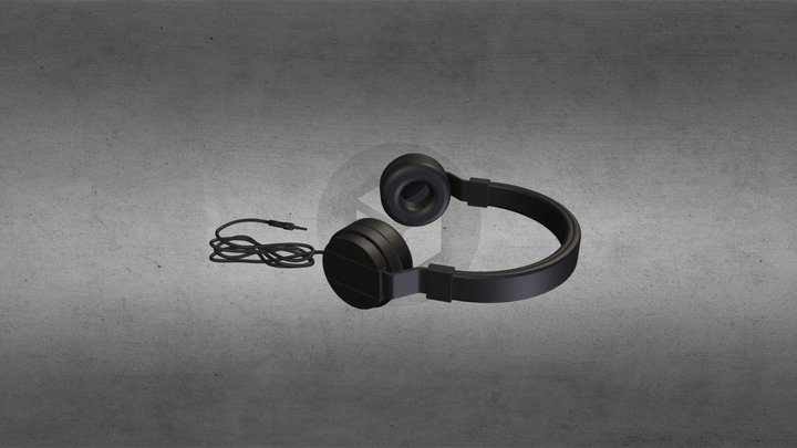 Headphone black 3D Model