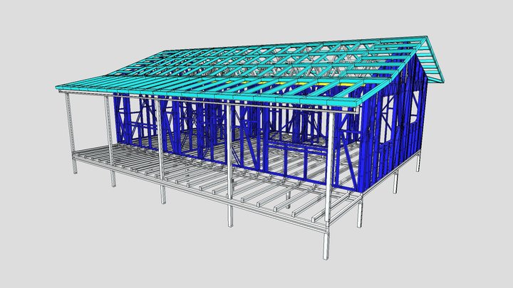 Residential Cold-Formed Steel Cabin - Purwell 3D Model