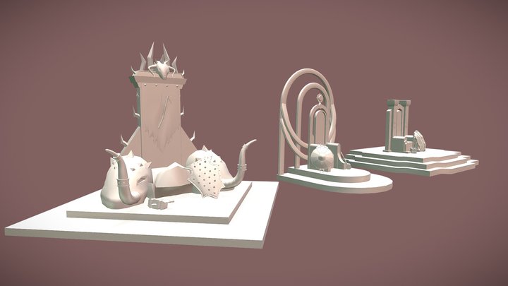 [HW_XYZ School]-silhouette 3D Model