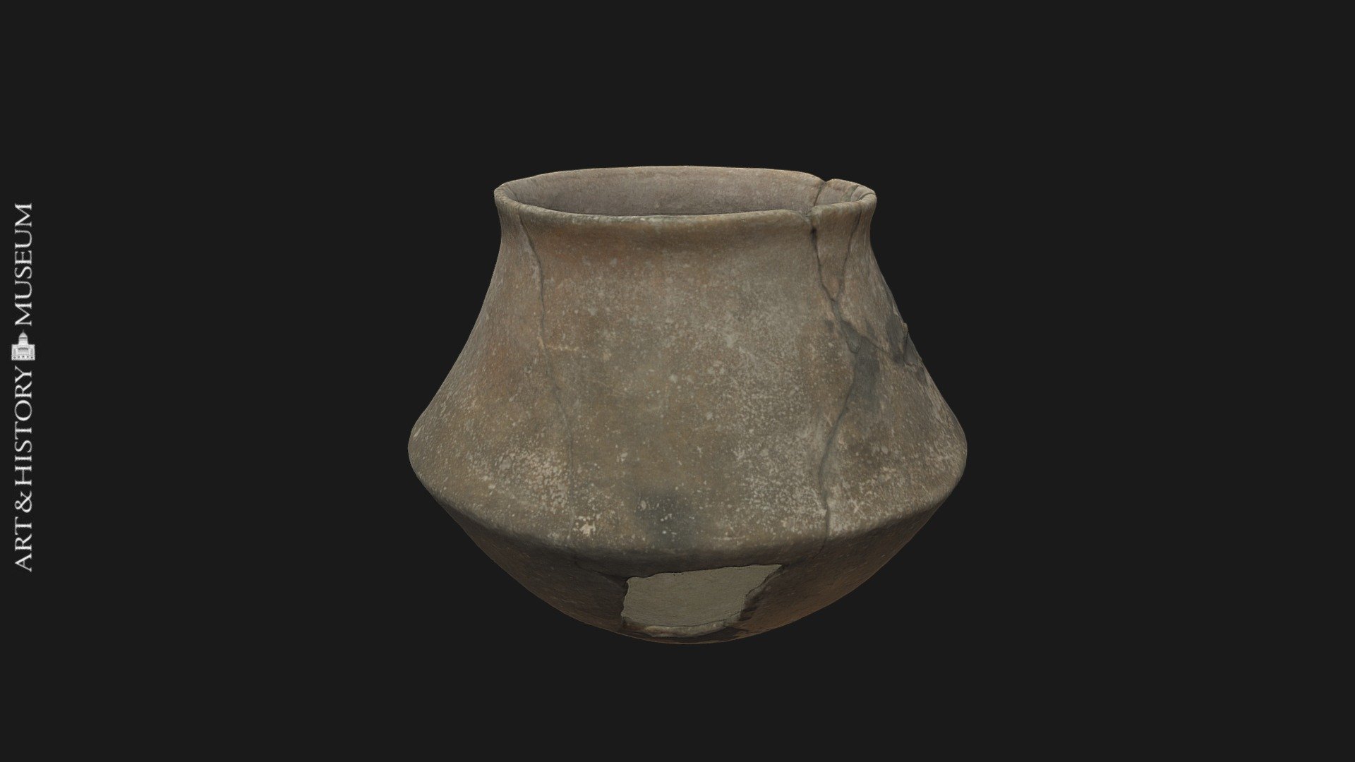 Carinated vase with flaring rim & human remains