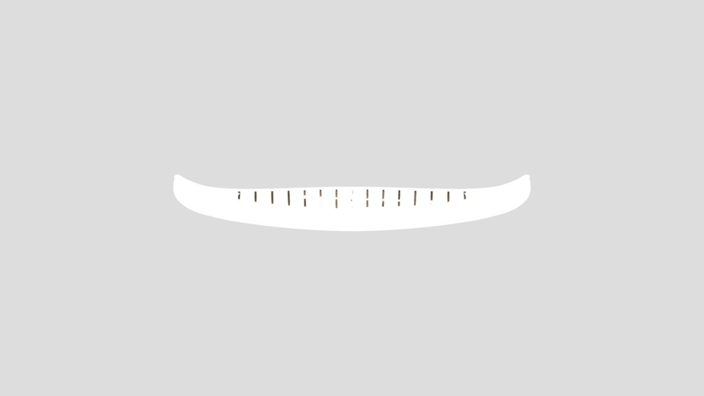 Wooden Canoe With Paddles Remastered