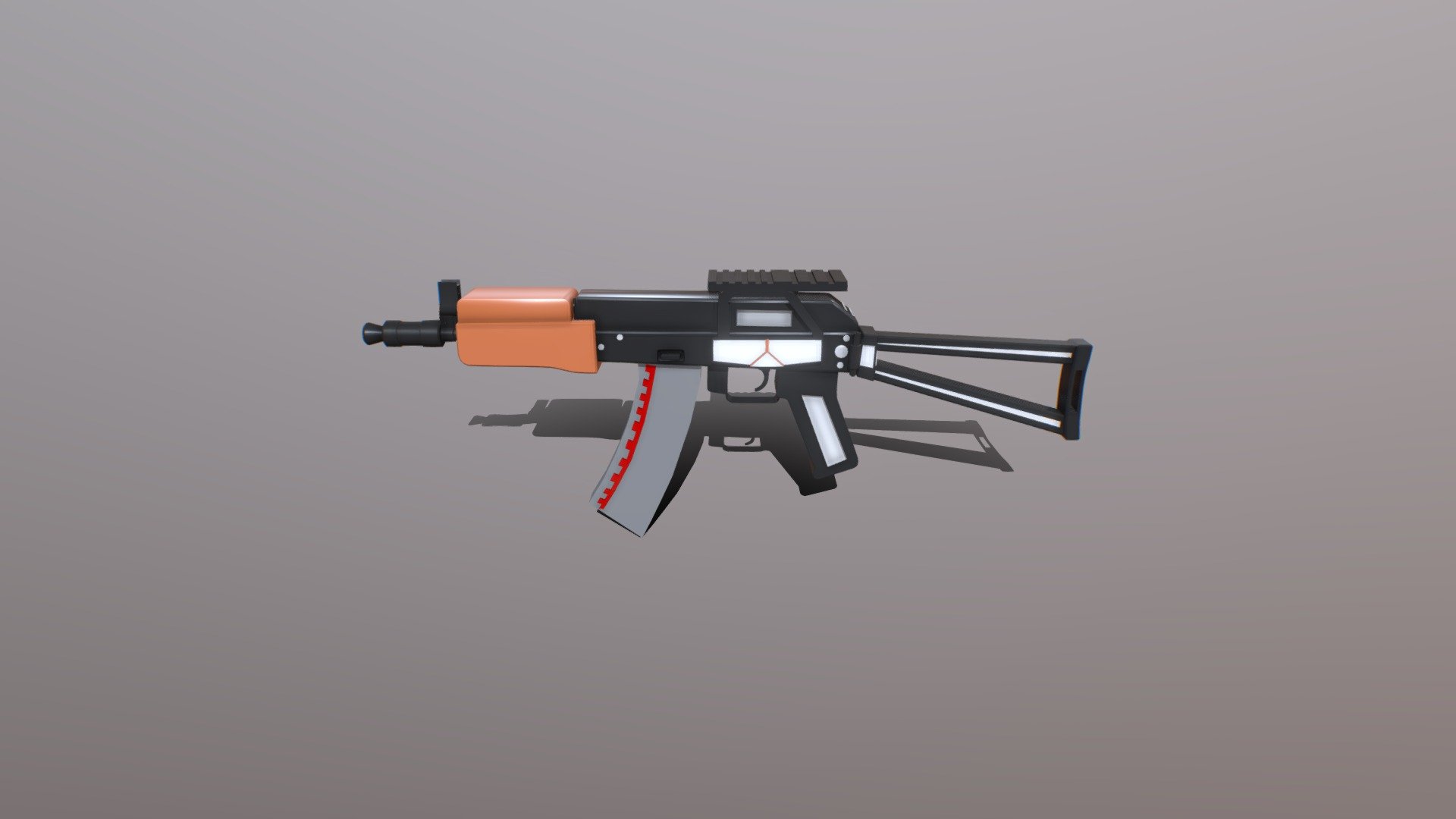 Low poly AKS 47U