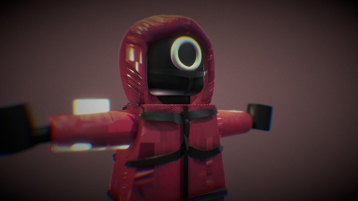 Squid Game Lego Guard rigged fully textured 3D Model