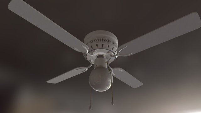 Ceiling Fan - Game Res 3D Model