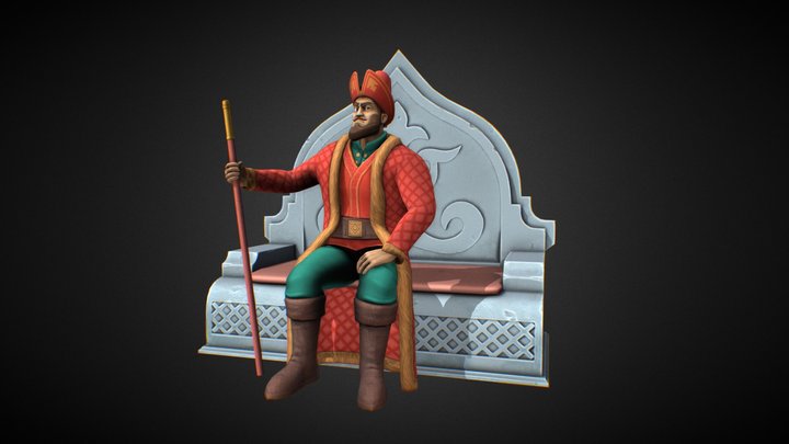 "Abylai" Khan Low Poly 3D Model