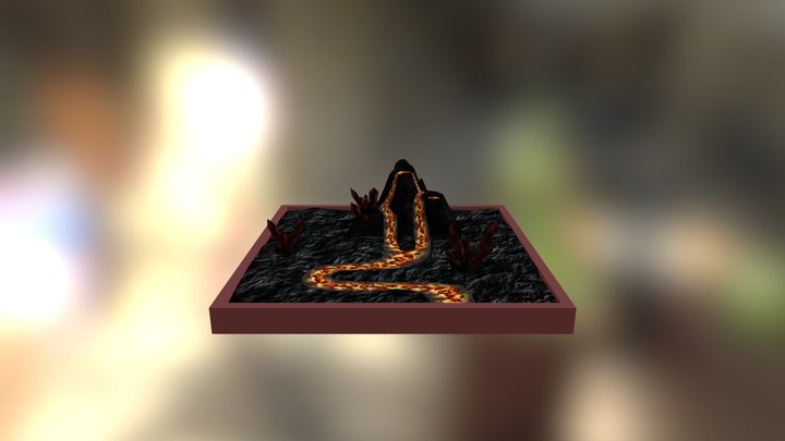 Volcanic diorama 3D Model