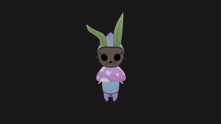 Forest Spirit in a Bunny Costume - Asset Jam 3D Model