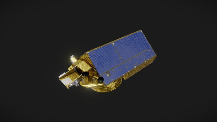 Cryosat Satellite 3D Model