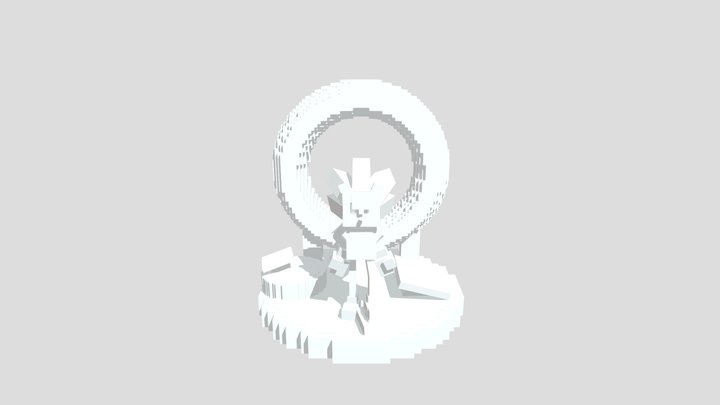 Minecraft Sonic Statue 3D Model