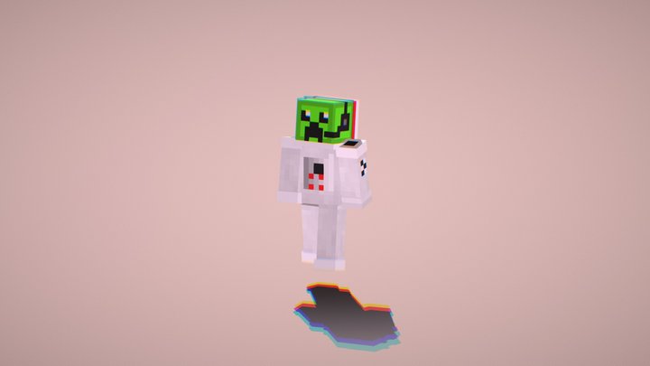 3D model Minecraft Creeper Deluxe VR / AR / low-poly