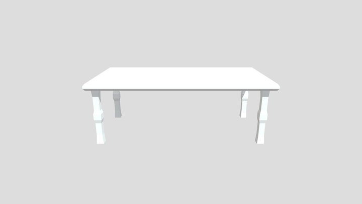 Low Poly Table 3D Model