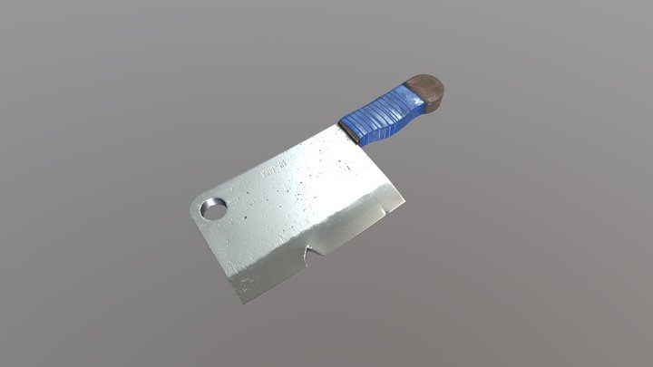 Stylized meat cleaver 3D Model