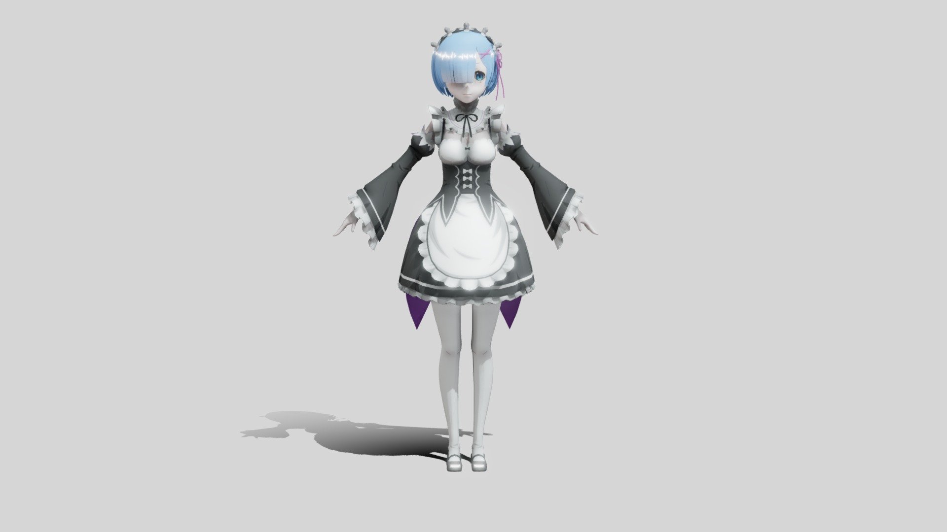 Rem - Download Free 3D model by 雨宮レン (@oscar3dmodel) [5be0412] - Sketchfab