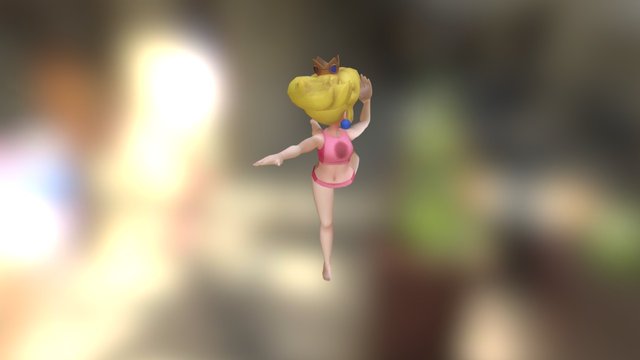 Peach Swim Suit 3D Model