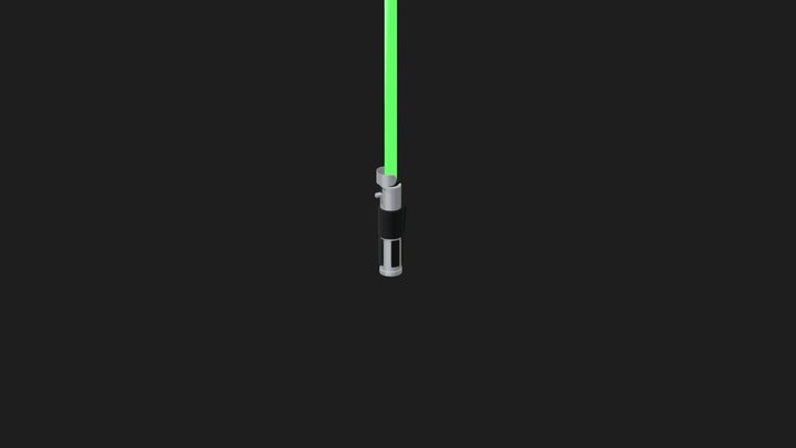 Jedi Yoda Master - LightSaber 3D Model