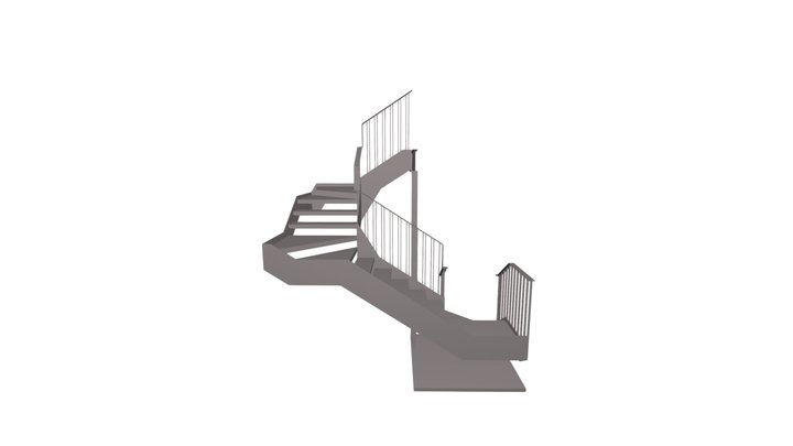 Лестница в стиле лофт 3D Model