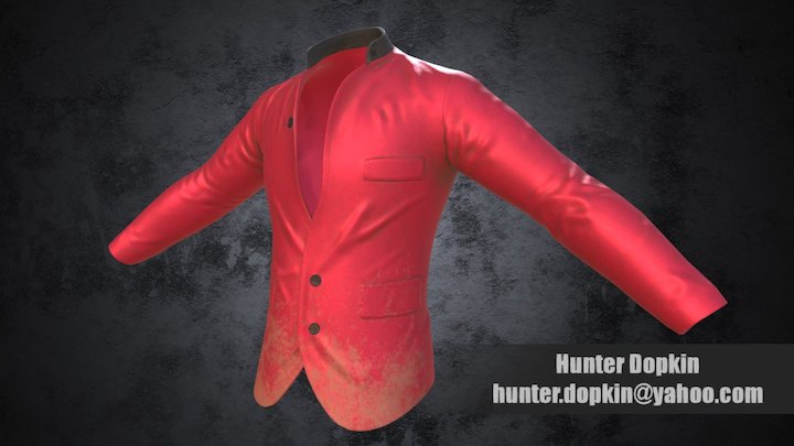 Character Slim Fit Jacket 3D Model