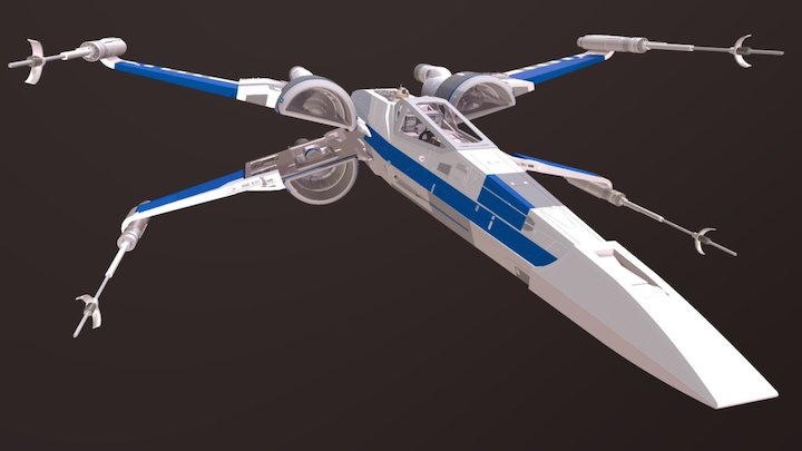 Resistance X-Wing T-70 3D Model