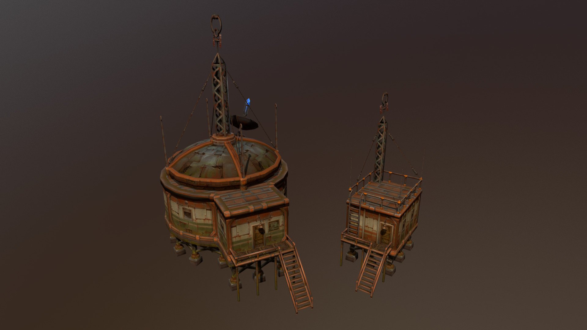 Ancient Imperial Scientist's houses - 3D model by DragD [5be6af7 ...