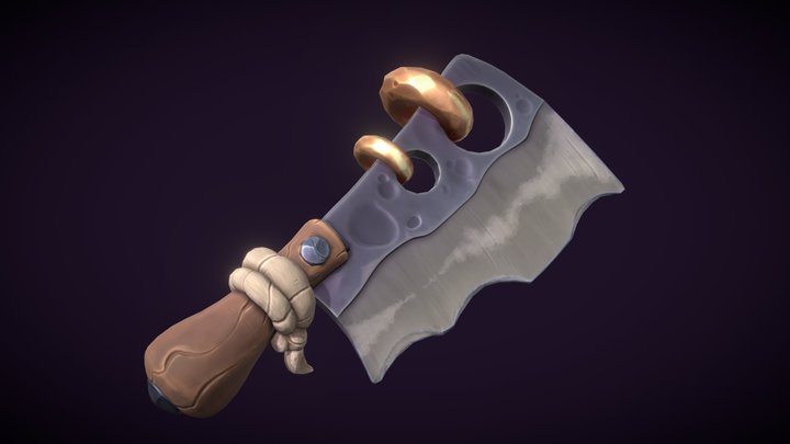 Chef's Cleaver - Stylized 3D Model