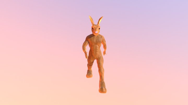 Rabbitman walk 3D Model