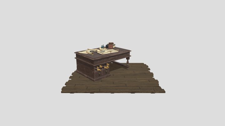 Desk Diorama 3D Model