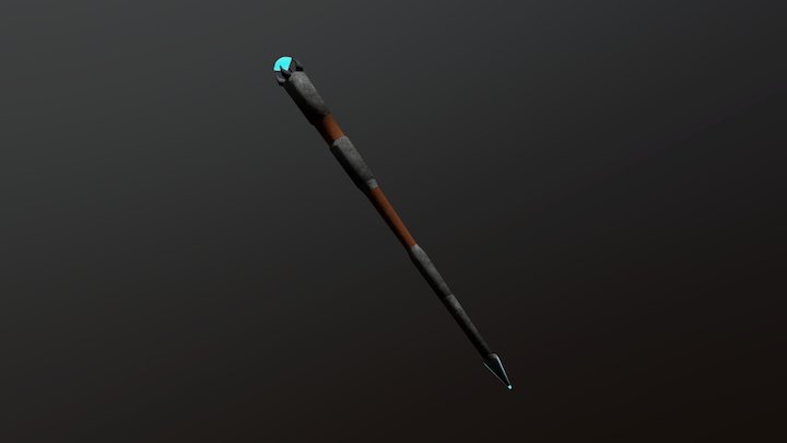 Magic Battle Stave 3D Model