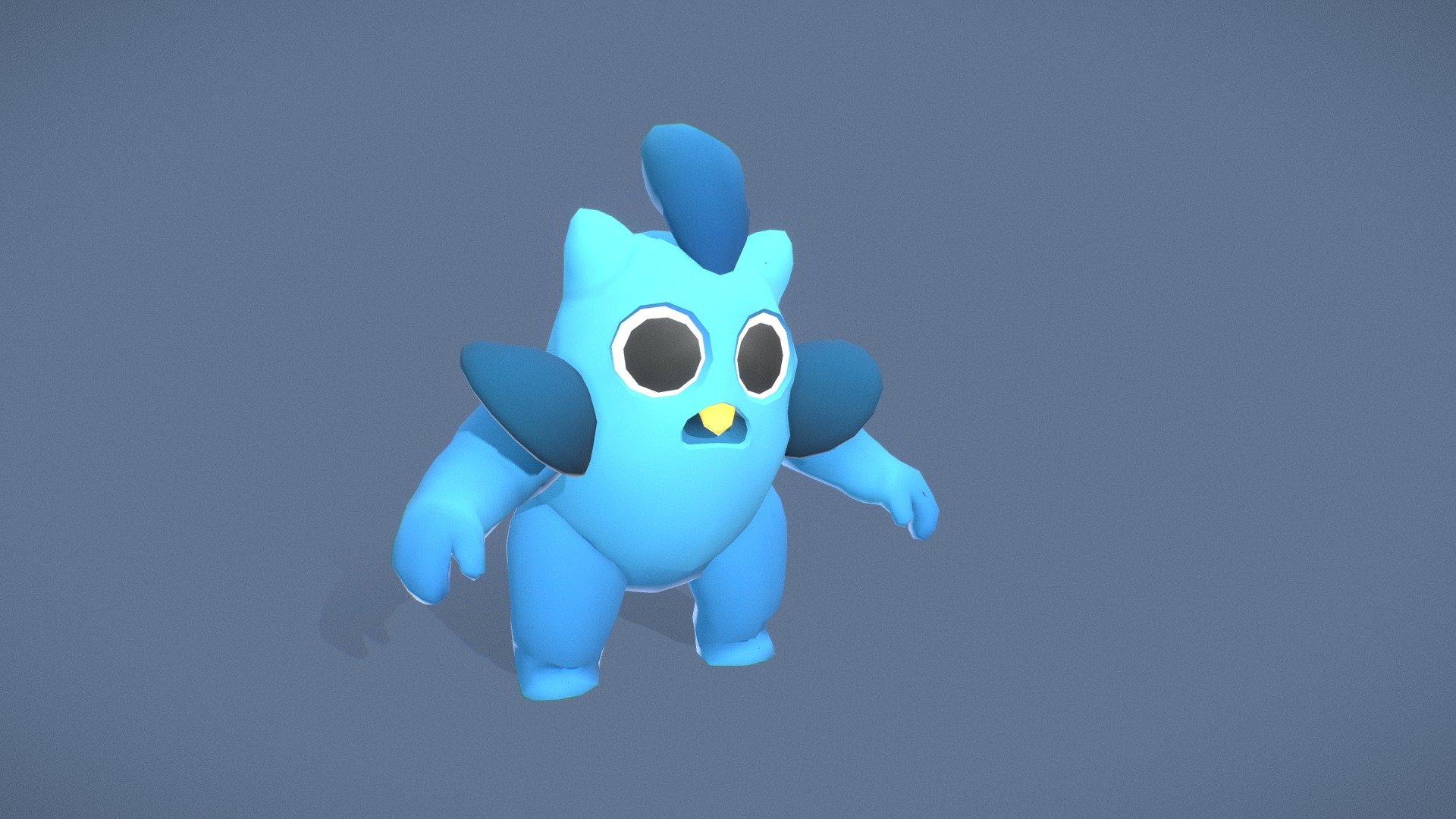 Cartoon Characters - Small Blueny Warrior - Buy Royalty Free 3D model ...