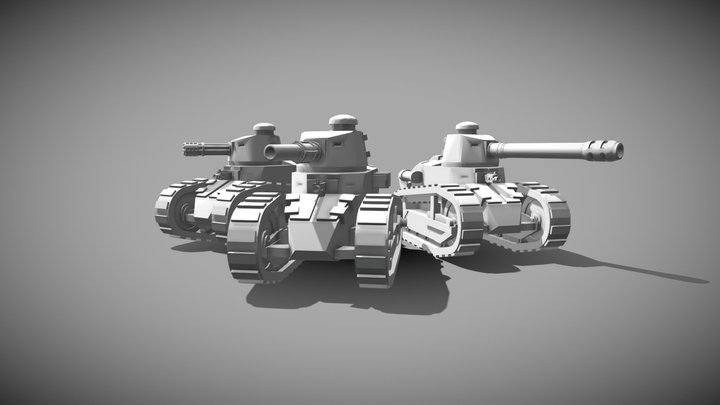 Krieg Renault FT 3D Model