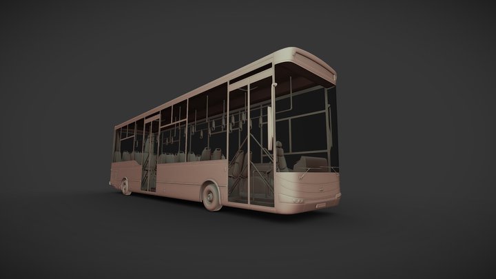Bus Cartoon 3D Model