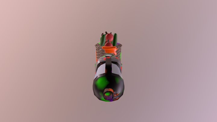 Blender Gatling Gun 3D Model