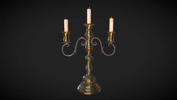 Old Candlestick 3D Model