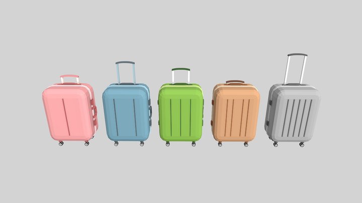 Stylized Suitcase 3D Model