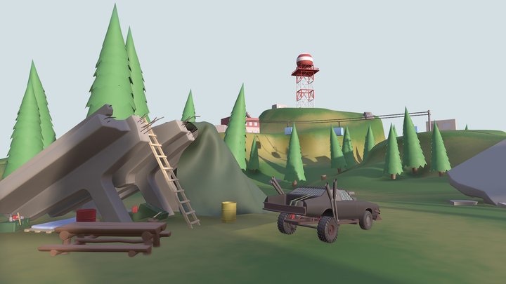 Forest Scene 3D Model