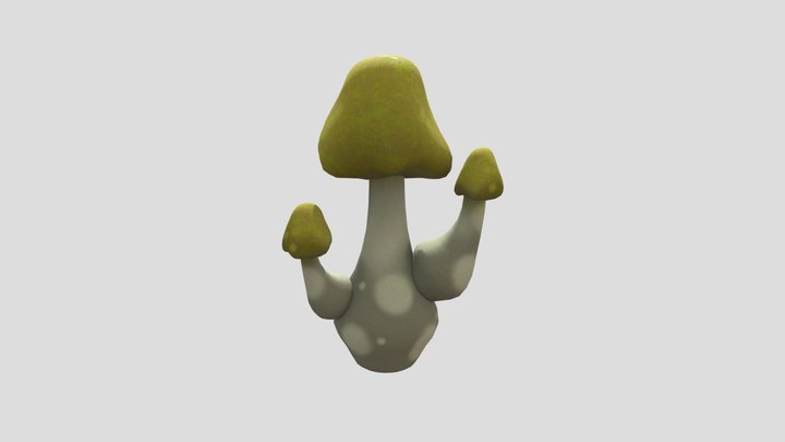 Yellow Mushroom 3D Model