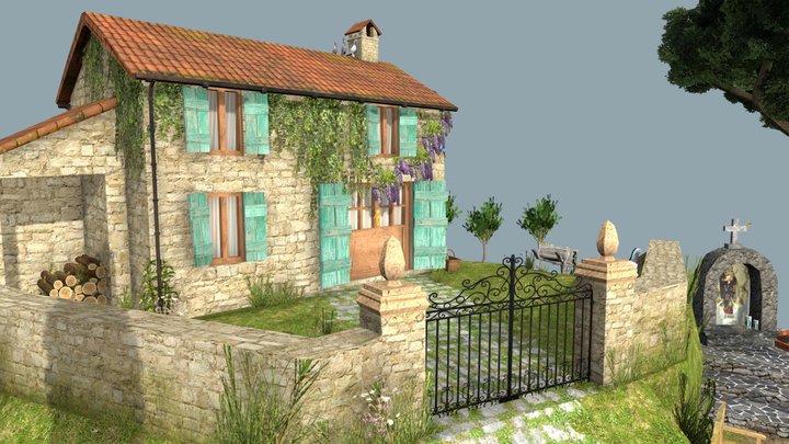 DAE Diorama - Grandma's house 3D Model