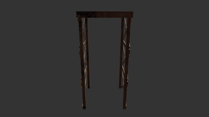 Wood Platform Stair System - Flat 3 3D Model